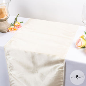 Ivory Taffeta Table Runners