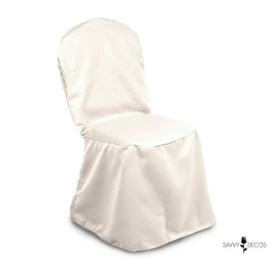 Light Ivory Polyester Banquet Chair Covers