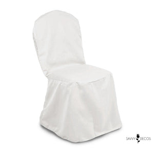 White Polyester Large Banquet Chair Covers