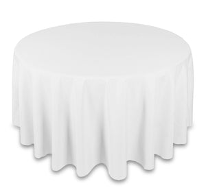 White Round Table Cloths (90")